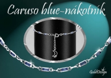 Caruso blue - nákotník stříbřený